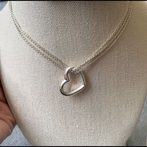 🛍️Sterling silver heart choker link necklace